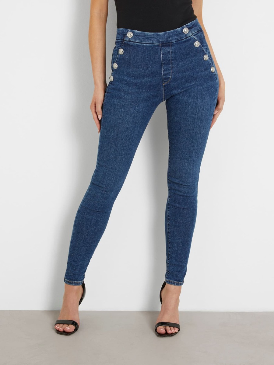 Ladies Skinny Jeans Blue from Guess GOOFASH