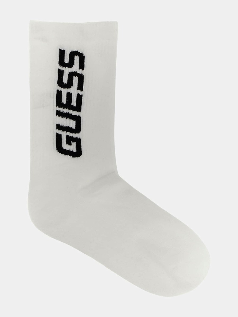 Ladies Socks White - Guess GOOFASH
