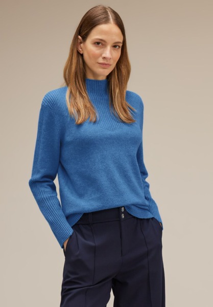 Ladies Sweater - Blue - Street One GOOFASH