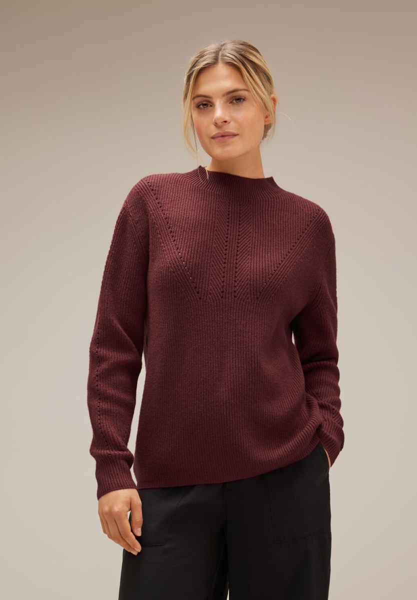 Ladies Sweater in Brown by Street One GOOFASH