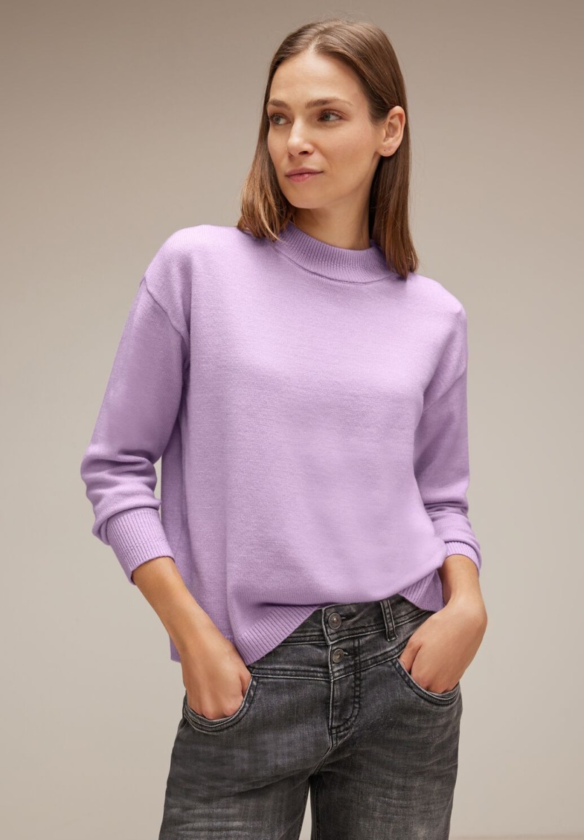 Ladies Sweater in Purple at Street One GOOFASH