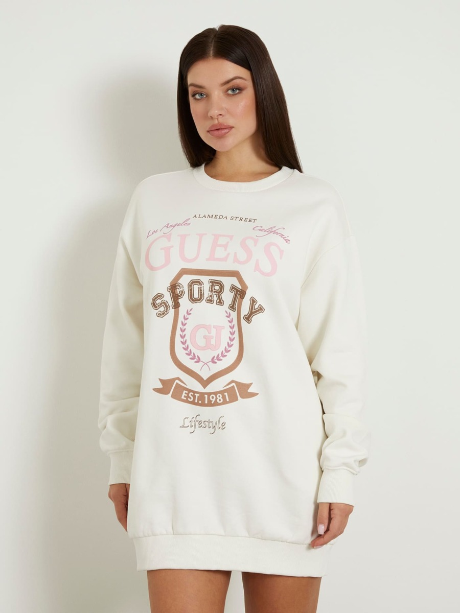 Ladies Sweater in White by Guess GOOFASH