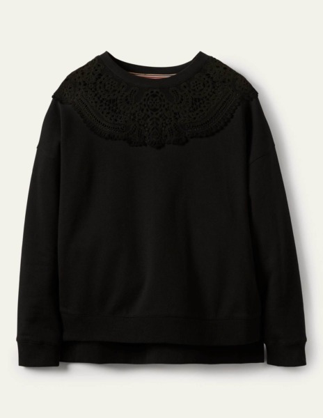 Ladies Sweatshirt in Black by Boden GOOFASH