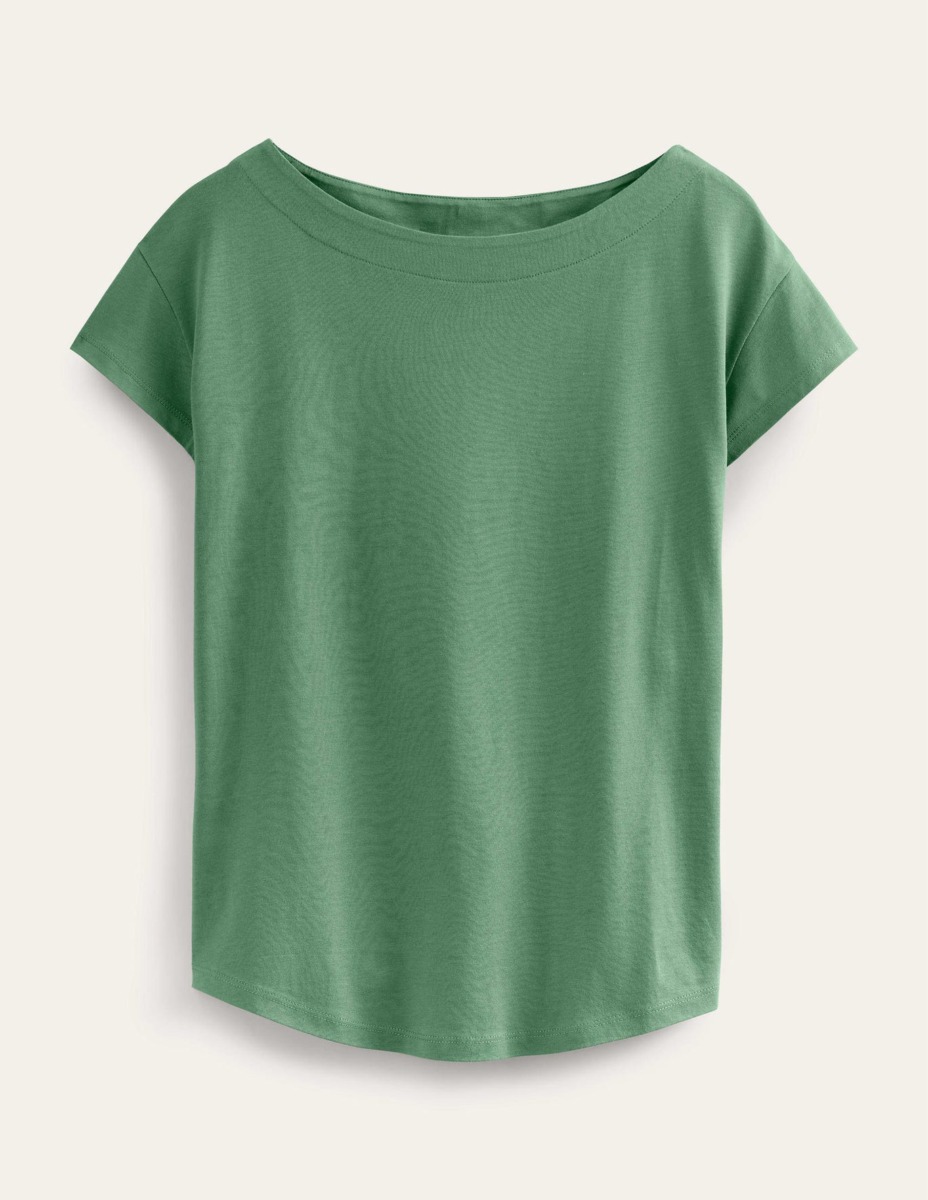 Ladies T-Shirt Green Boden GOOFASH