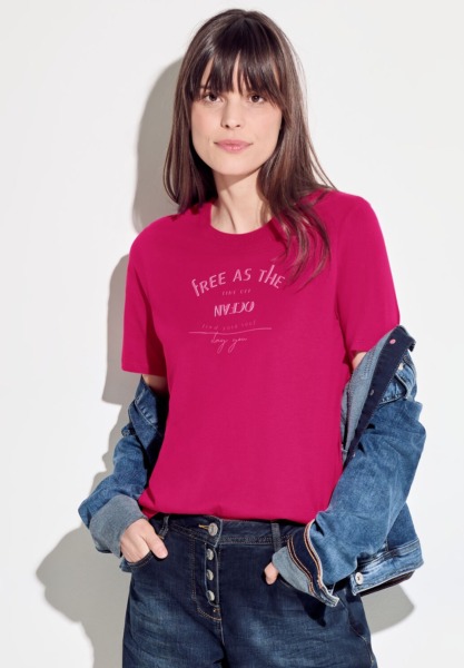 Ladies T-Shirt Pink Cecil GOOFASH