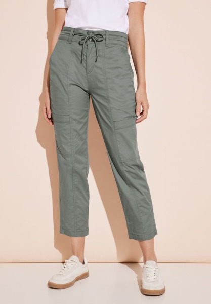 Ladies Trousers Green by Street One GOOFASH