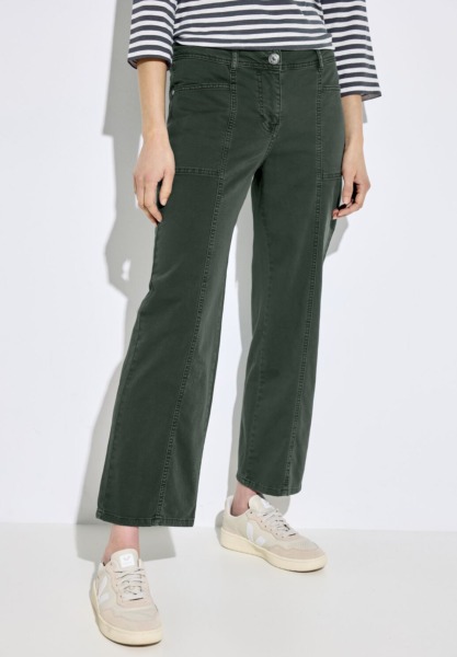 Ladies Trousers in Green - Cecil GOOFASH