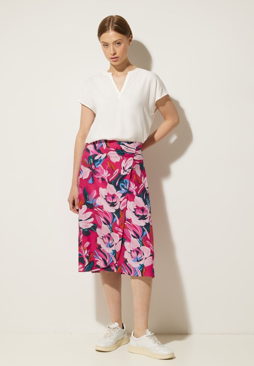 Ladies Wrap Skirt in Pink from Street One GOOFASH