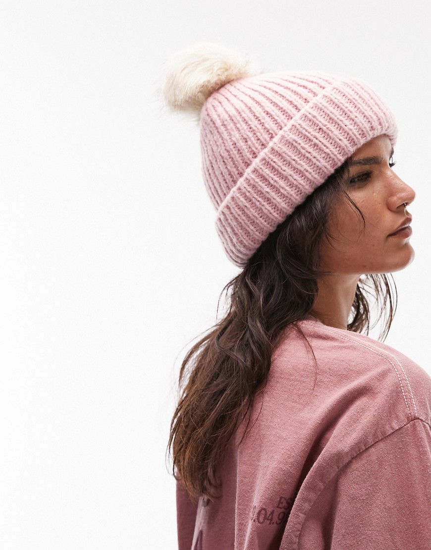 Lady Beanie Pink by Asos GOOFASH