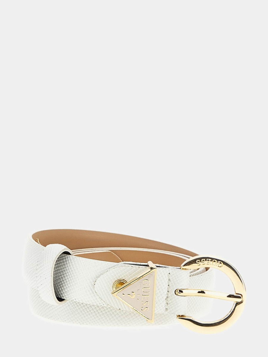 Lady Belt in White Guess GOOFASH