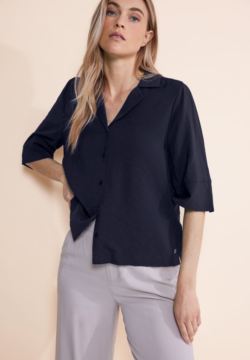 Lady Blouse Blue by Street One GOOFASH