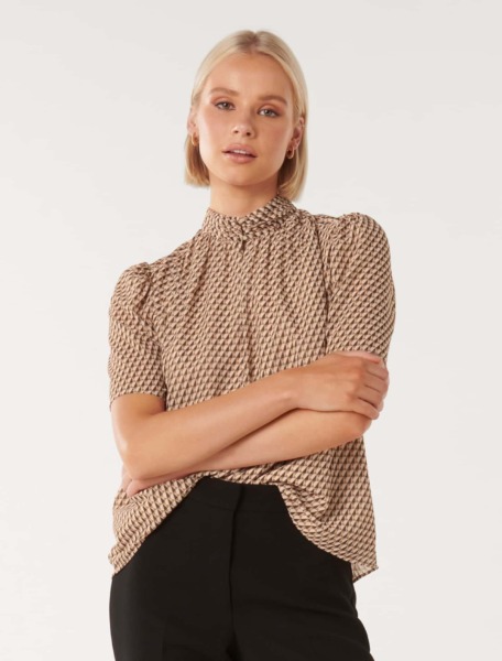 Lady Blouse Camel at Ever New GOOFASH