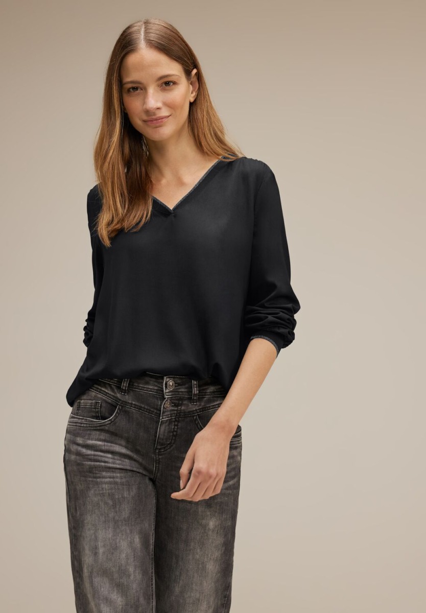 Lady Blouse in Black by Street One GOOFASH