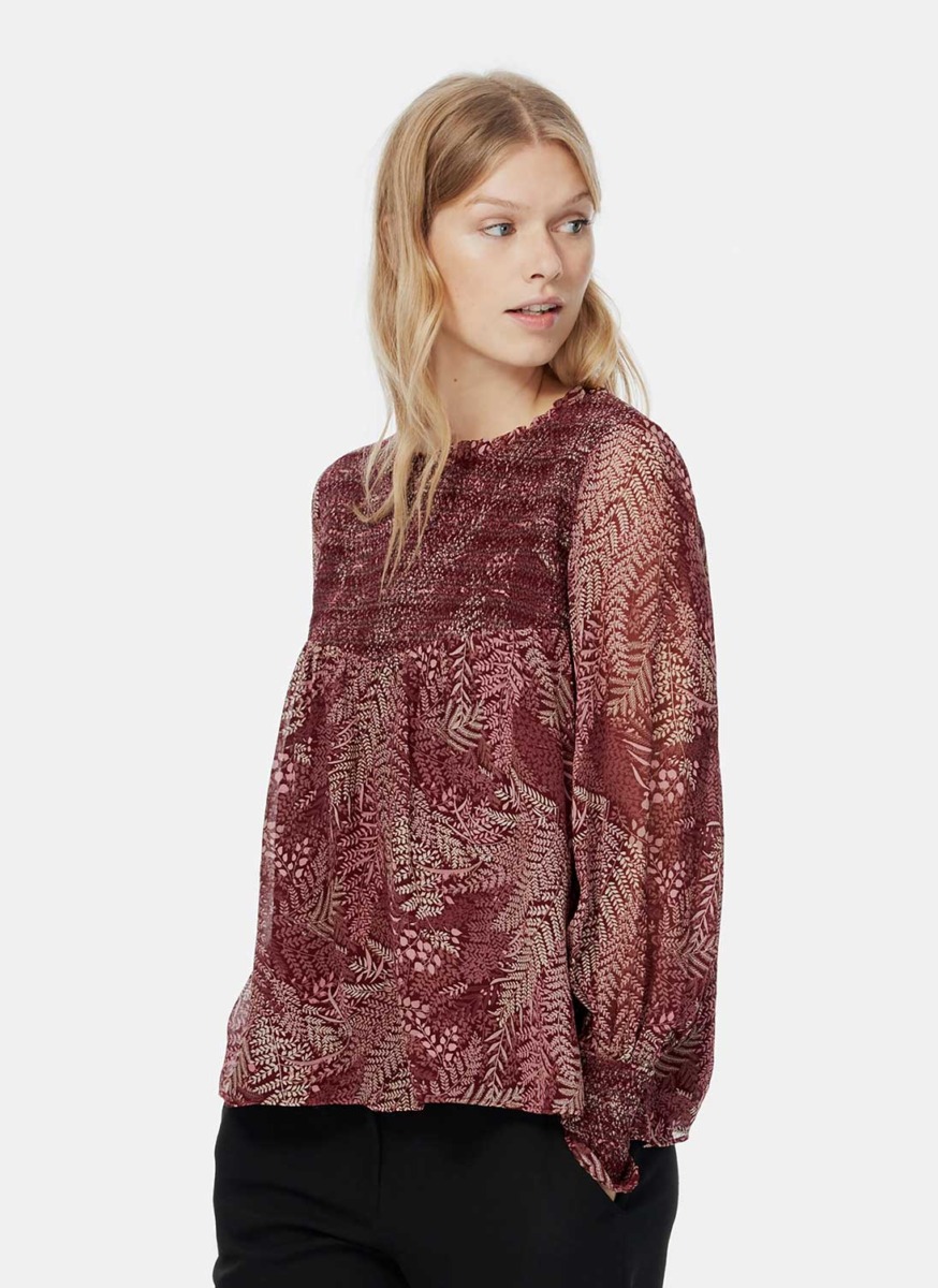 Lady Blouse in Burgundy from Brora GOOFASH