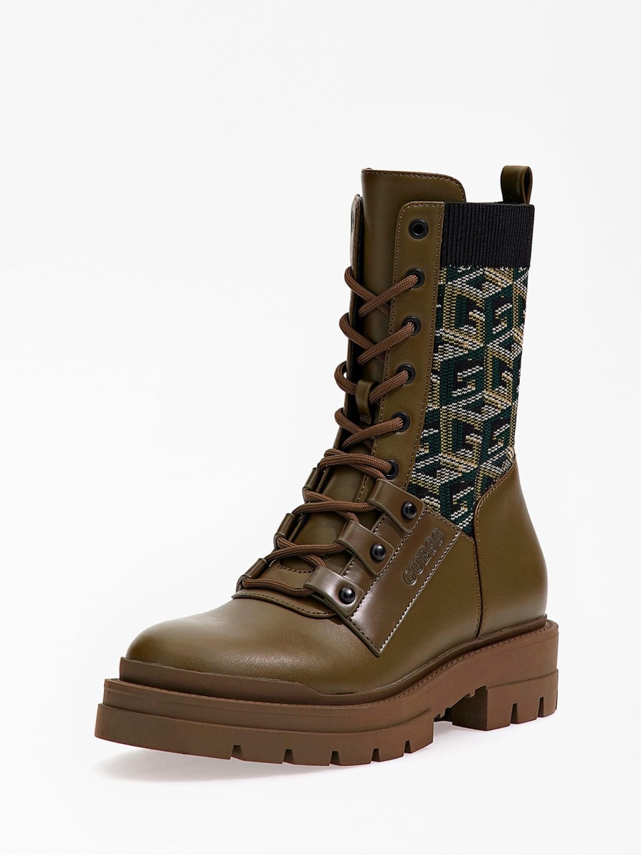 Lady Boots Green - Guess GOOFASH