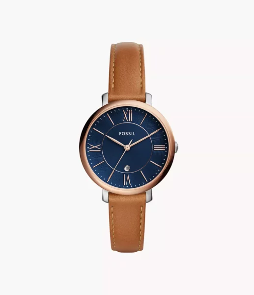 Lady Brown Leather Watch Fossil GOOFASH