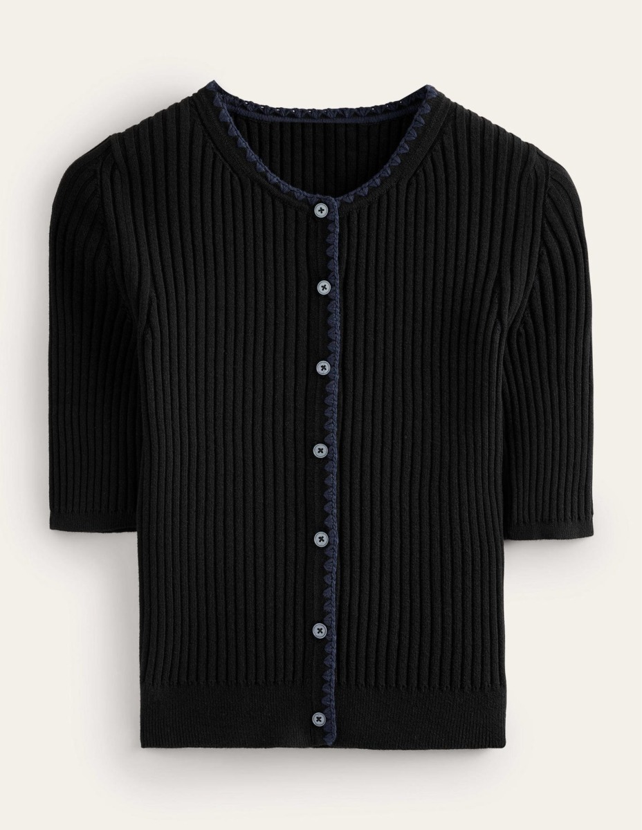 Lady Cardigan in Black by Boden GOOFASH