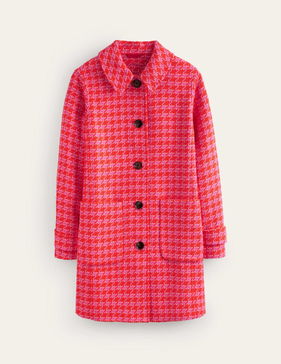 Lady Coat in Checked at Boden GOOFASH