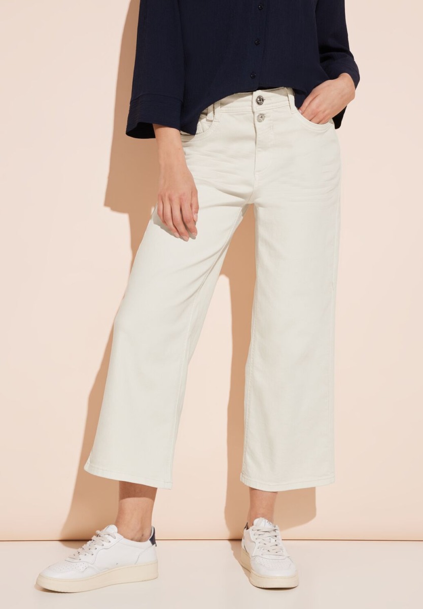 Lady Culotte Jeans Beige at Street One GOOFASH