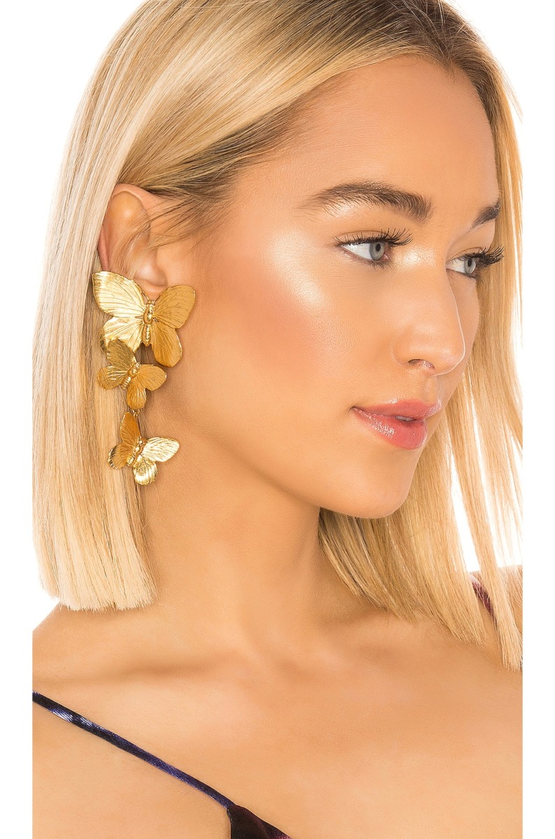 Lady Earrings Gold Jennifer Behr Revolve GOOFASH