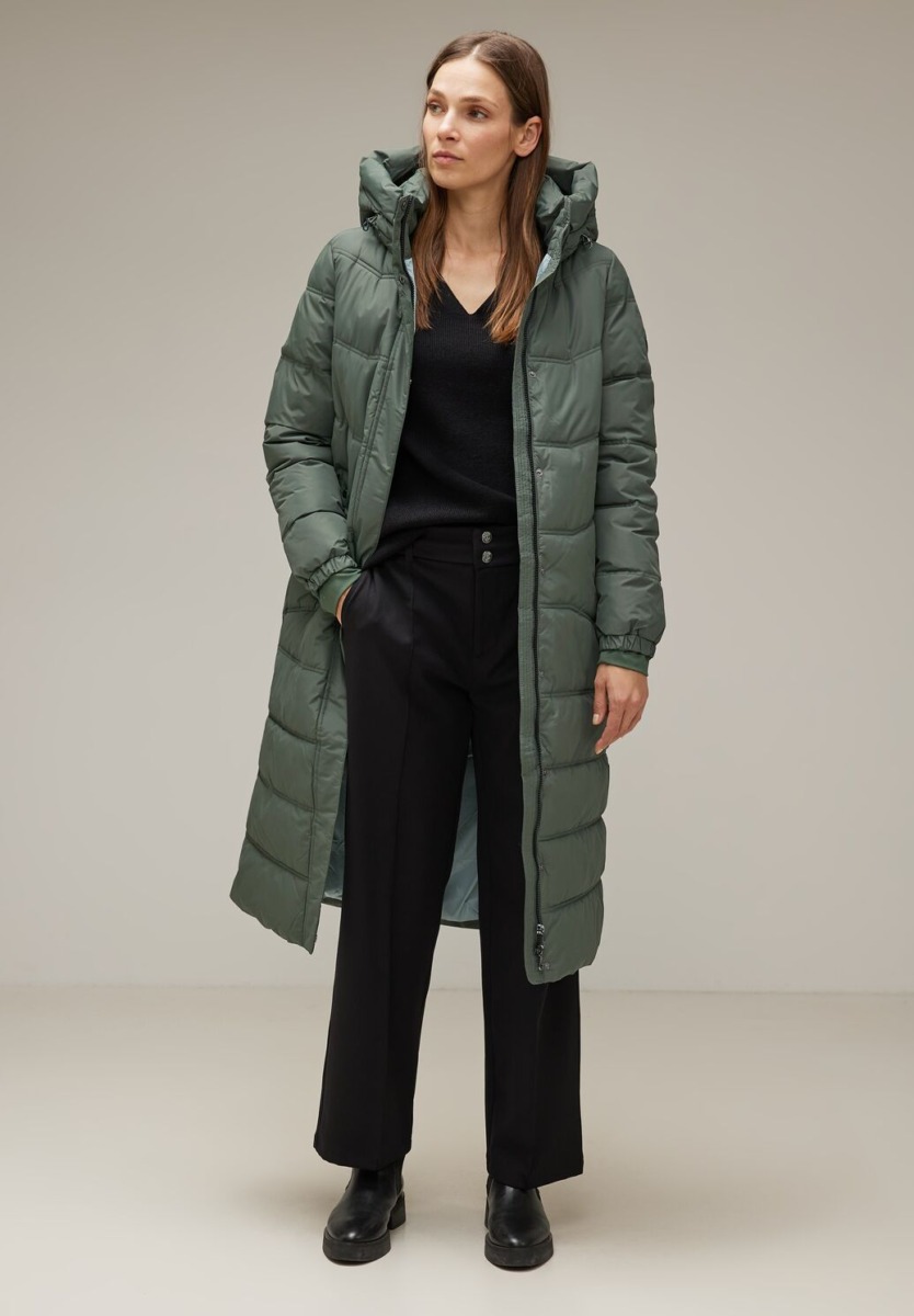 Lady Green Coat from Street One GOOFASH