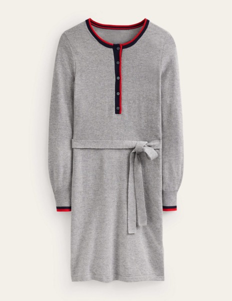 Lady Grey Knitted Dress by Boden GOOFASH