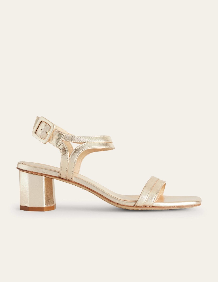 Lady Heeled Sandals in Gold from Boden GOOFASH