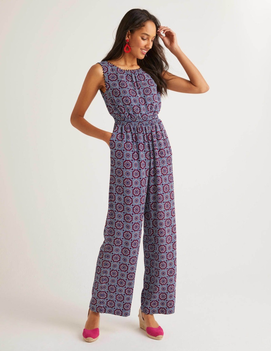 Lady Jumpsuit in Blue at Boden GOOFASH