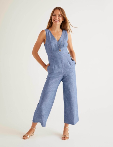 Lady Jumpsuit in Blue by Boden GOOFASH