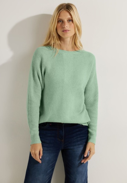 Lady Knitted Sweater in Green Cecil GOOFASH