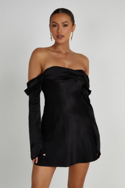 Lady Mini Dress Black at Meshki GOOFASH