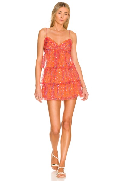 Lady Mini Dress - Coral - Revolve GOOFASH