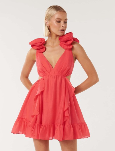 Lady Mini Dress Red Ever New GOOFASH
