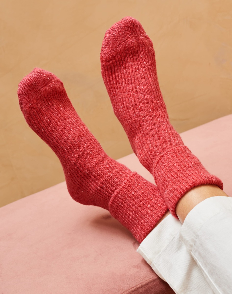 Lady Pink Socks by Brora GOOFASH