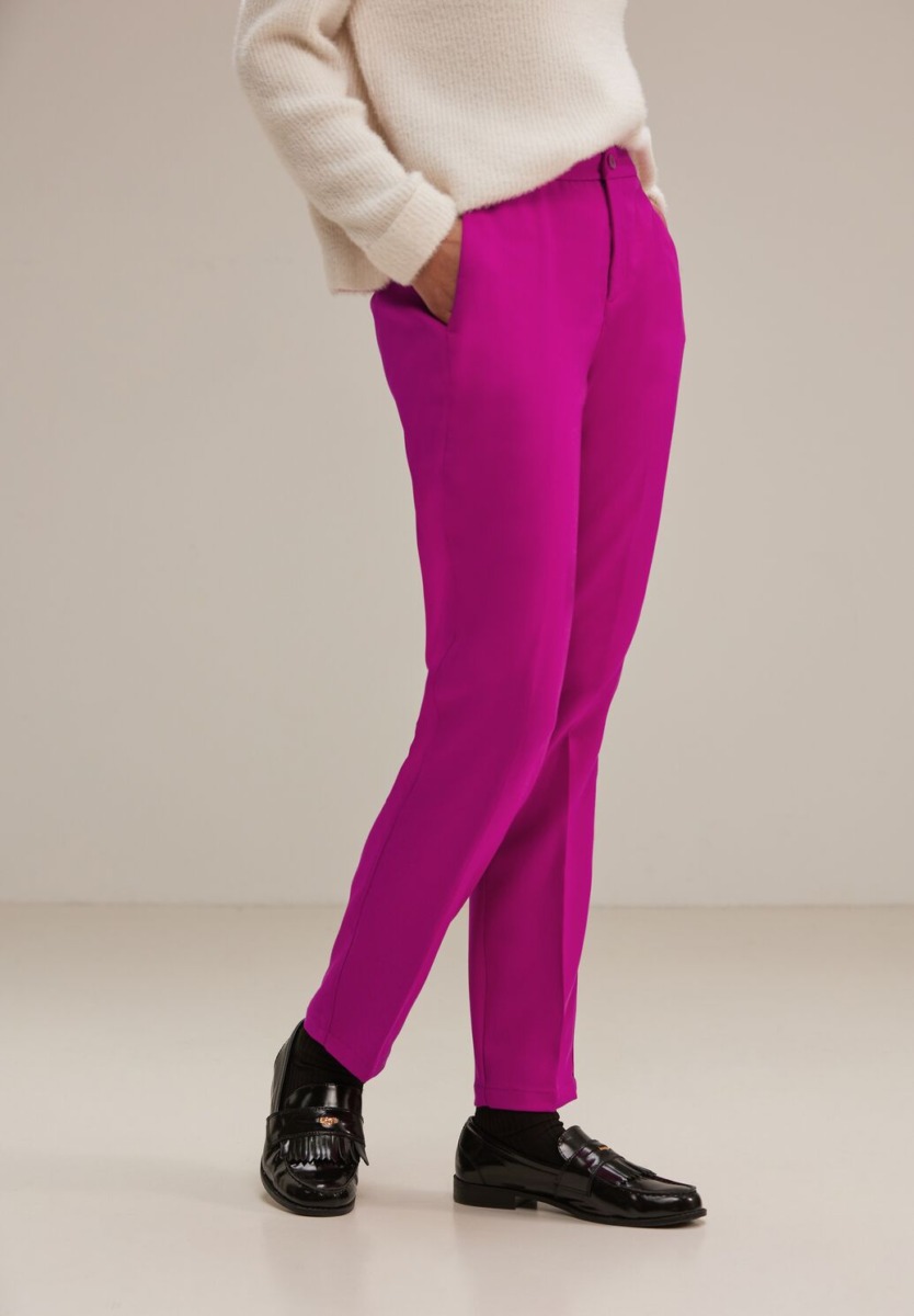 Lady Pink Trousers at Street One GOOFASH