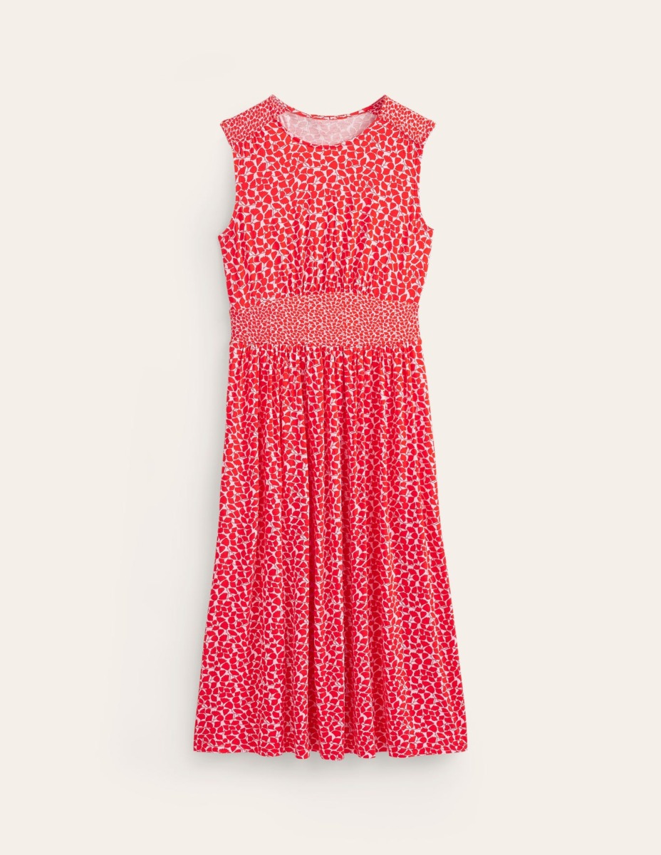 Lady Red Midi Dress by Boden GOOFASH