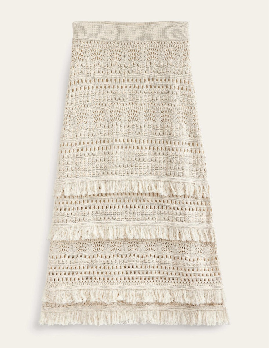 Lady Skirt in Ivory from Boden GOOFASH