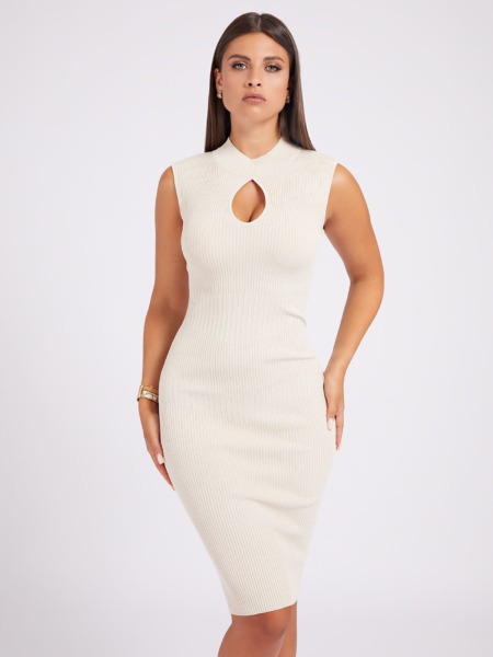 Lady Sweater Dress in Cream Guess GOOFASH