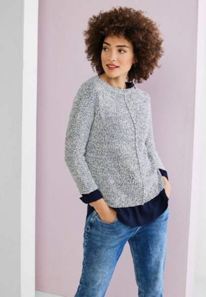 Lady Sweater in Blue by Street One GOOFASH