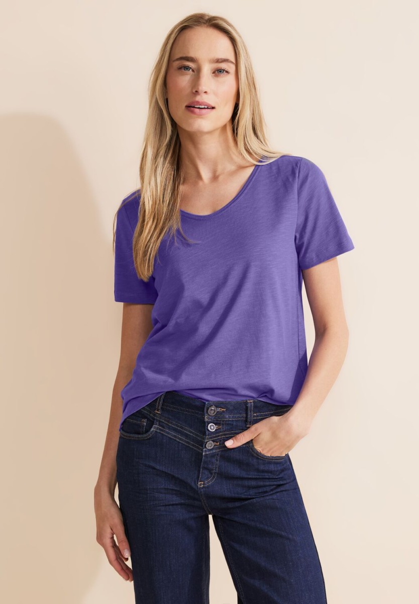 Lady T-Shirt Purple - Street One GOOFASH