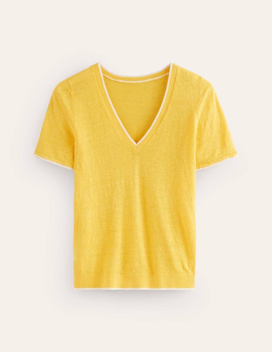 Lady T-Shirt Yellow Boden GOOFASH
