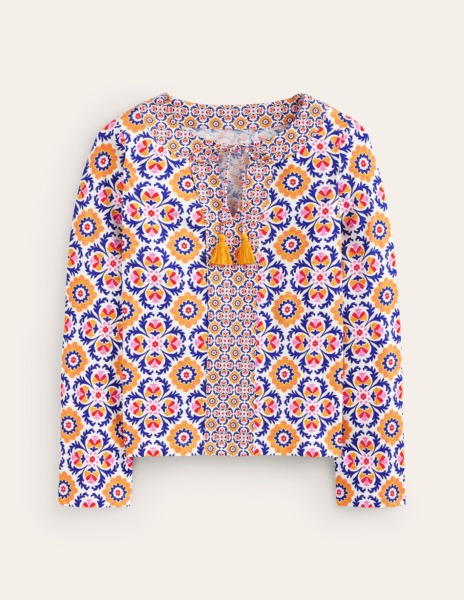 Lady Top Print by Boden GOOFASH