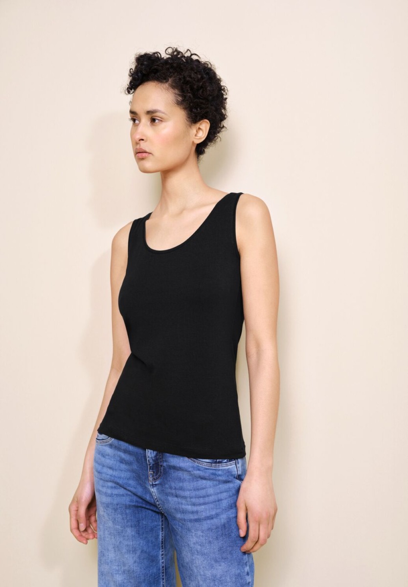 Lady Top in Black from Street One GOOFASH
