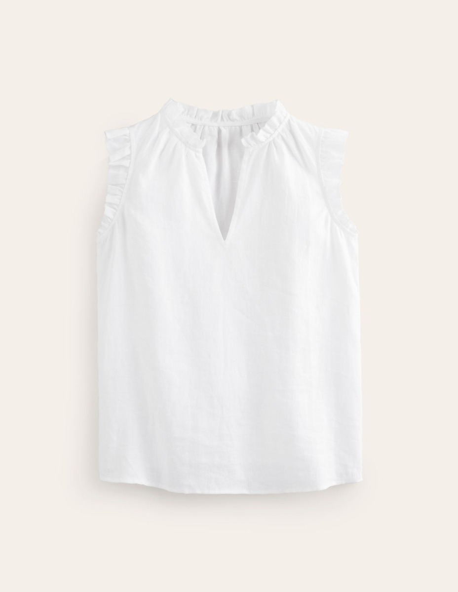 Lady Top in White - Boden GOOFASH