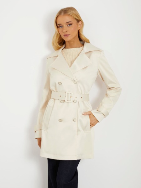 Lady Trench Coat in Cream - Guess GOOFASH