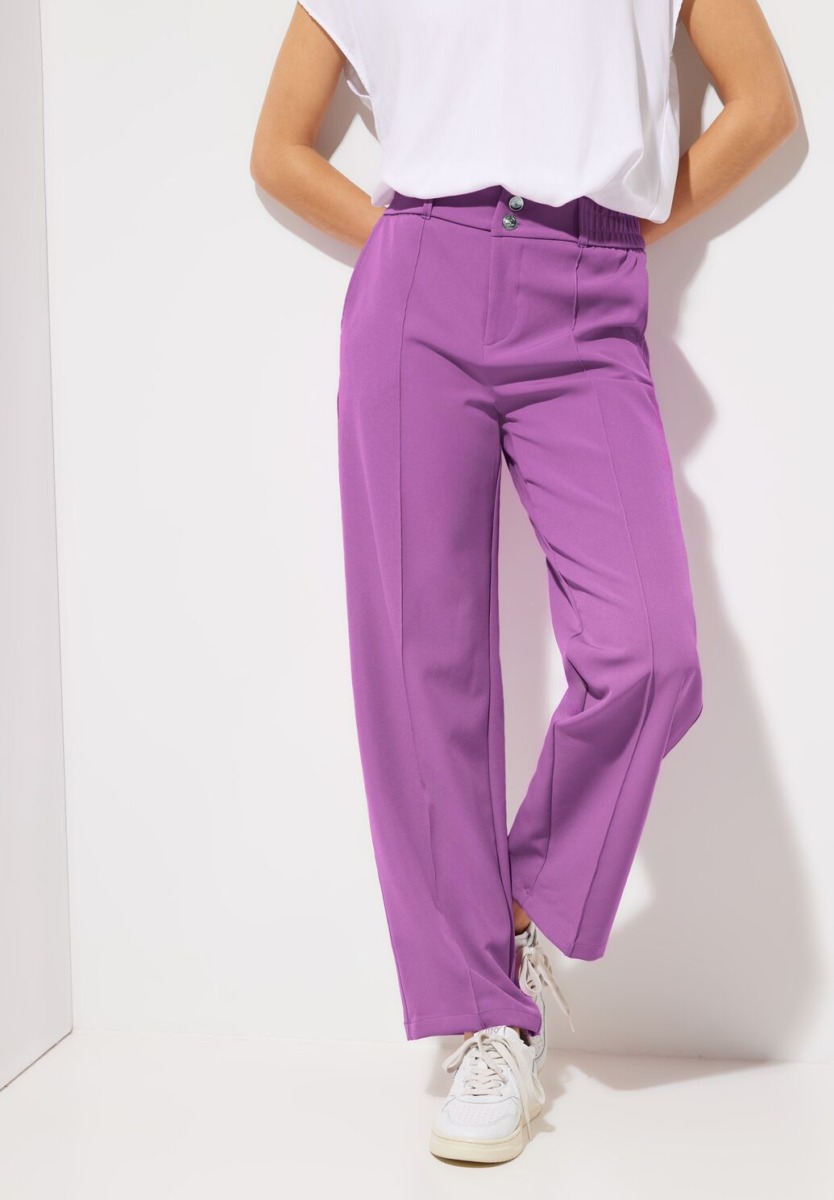 Lady Trousers Purple at Street One GOOFASH