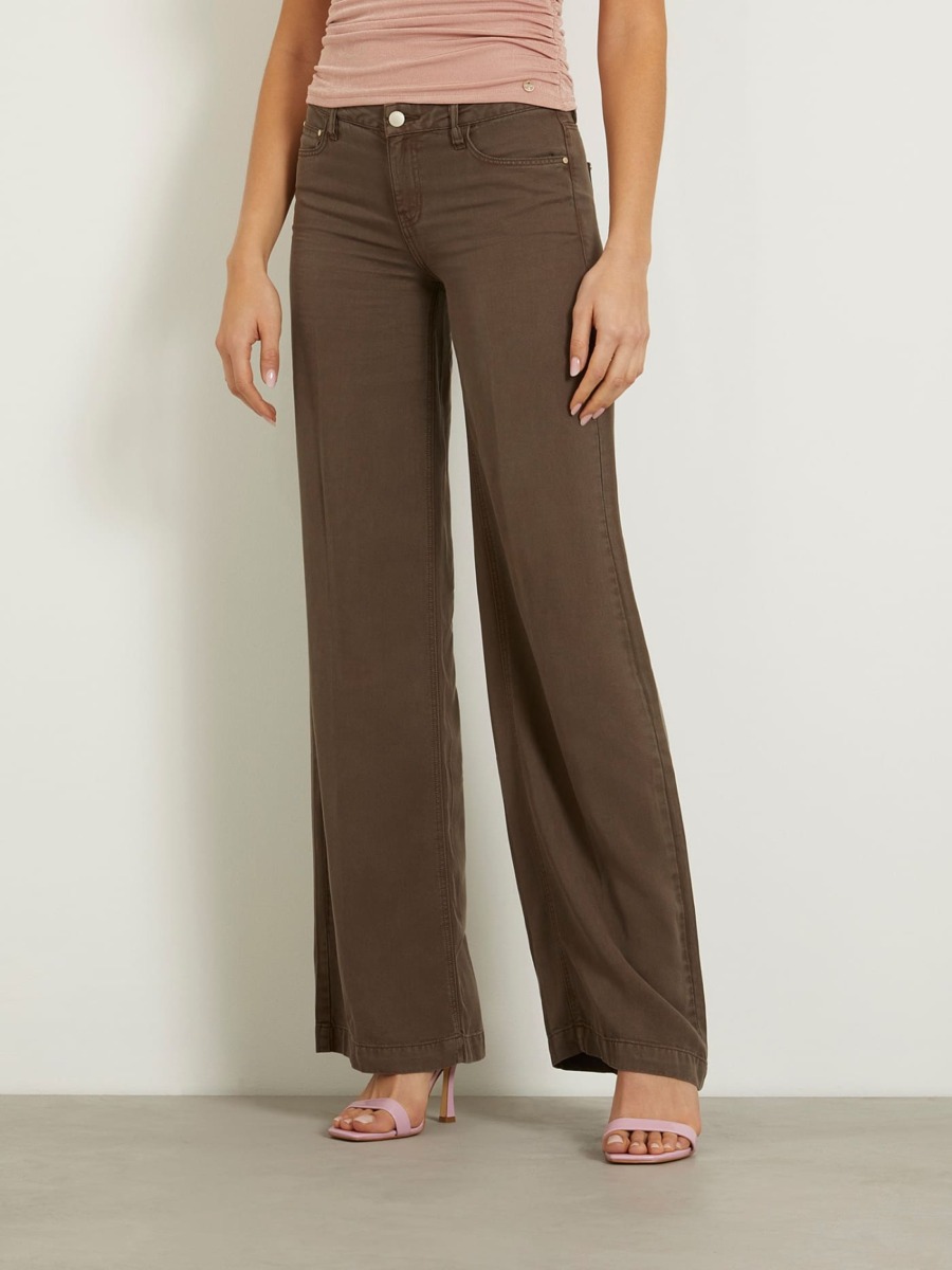 Lady Trousers in Brown Guess GOOFASH