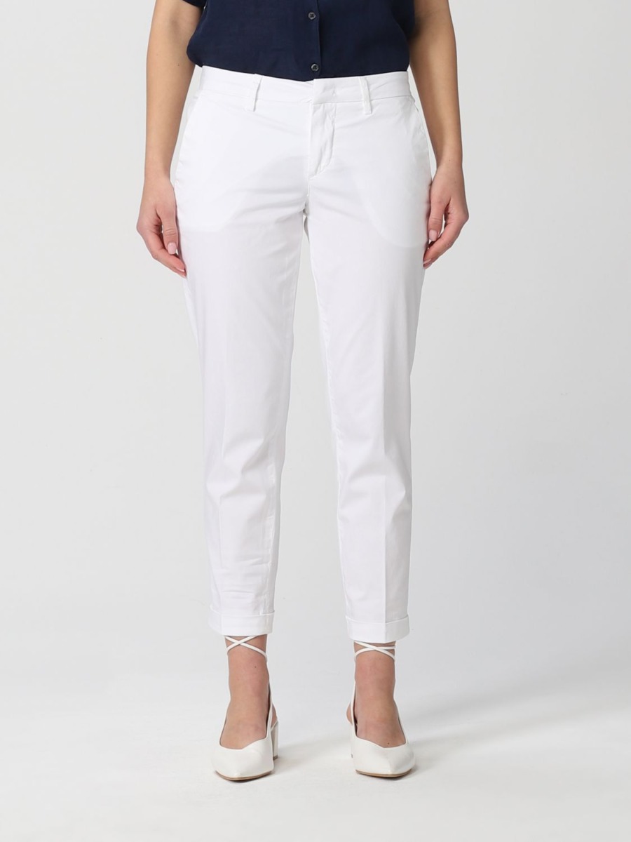 Lady Trousers in White by Giglio GOOFASH