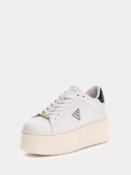 Lady White Sneakers Guess GOOFASH
