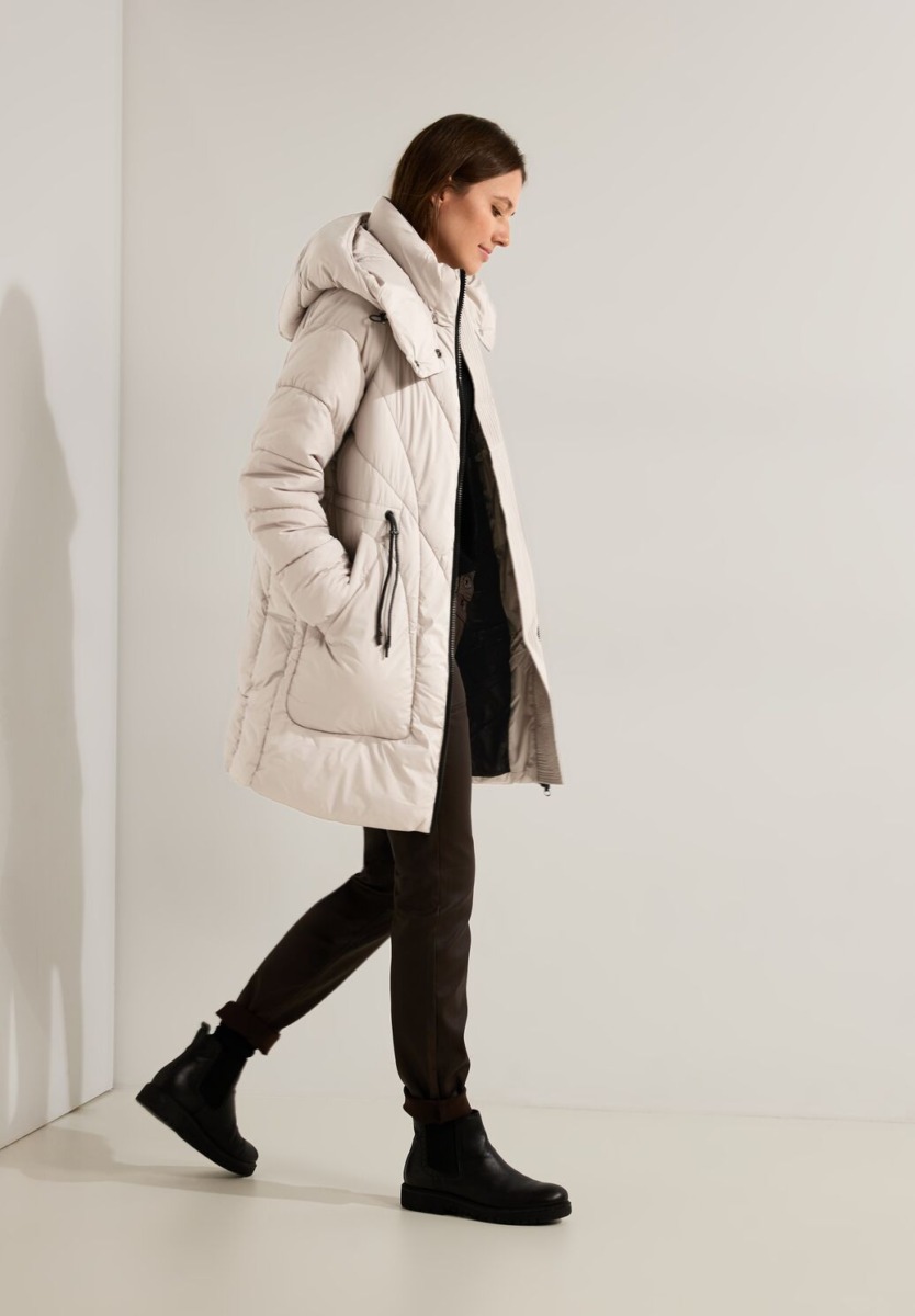 Lady Winter Coat Beige by Cecil GOOFASH
